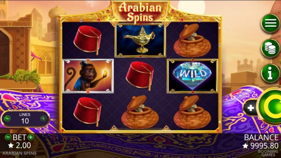 Техническая часть игрового слота Arabian Spins