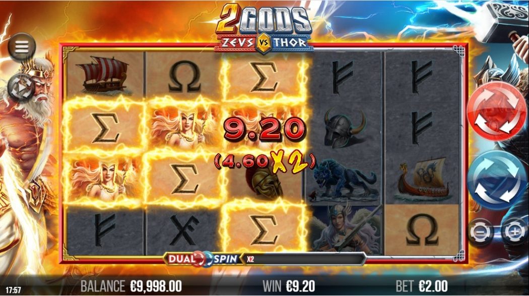 Игровые символы и победные комбинации игровой слот 2 Gods Zeus VS Thor
